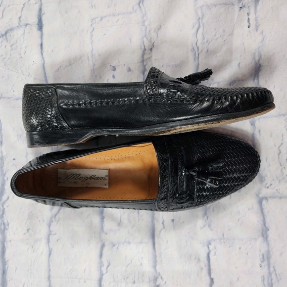 Mezlan Loafer MENS 11 Edwars Black Genuine Crocodile Dress Shoes VINTAGE main image 6